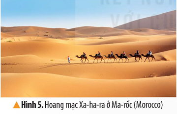 Khởi động: Thế giới có nhiều châu lục và đại dương. Hãy kể tên một số châu lục và đại dương mà em biết.Giải chi tiết:Một số châu lục và đại dương mà em biết: châu Âu, châu Phi, châu Mỹ, Đại Tây Dương, Thái Bình Dương,…1. CÁC CHÂU LỤC TRÊN THẾ GIỚICâu hỏi: Đọc thông tin và quan sát hình 1 và bảng 1, em hãy:- Kể tên và xác định vị trí địa lí của các châu lục trên bản đồ.- So sánh diện tích của các châu lục trên thế giới Giải chi tiết:- Có 6 châu lục là: châu Á, châu Âu, châu Phi, châu Mỹ, châu Đại Dương, châu Nam Cực- Châu Á có diện tích lớn nhất, lớn thứ hai là châu Mỹ và đứng thứ ba là châu Phi. Những châu lục còn lại có diện tích nhỏ nhất xếp theo thứ tự lần lượt là: châu Đại Dương, châu Âu, châu Nam CựcCâu hỏi: Đọc thông tin, sử dụng quả Địa Cầu và quan sát các hình từ 2 đến 10, em hãy- Kể tên và xác định vị trí của một số dãy núi, cao nguyên, đồng bằng lớn của thế giới trên quả Địa Cầu- Nêu một số đặc điểm tự nhiên nổi bật của các châu lụcGiải chi tiết:Một số dãy núi, cao nguyên, đồng bằng lớn của thế giới là: dãy Hi-ma-lay-a ở Nê-pan, dãy An-pơ ở Thuỵ Sỹ, hoang mạc Xa-ha-ra ở Ma-rốc,...Một số đặc điểm tự nhiên nổi bật của các châu lục:- Châu Á: + Địa hình đa dạng bao gồm núi, cao nguyên và các đồng bằng châu thổ rộng lớn+ Có đủ các khí hậu (xích đạo, nhiệt đới, ôn đới, hàn đới)+ Có nhiều hệ thống sông lớn và các hồ lớn+ Thiên nhiên phân hoá đa dạng- Châu Âu:+ Đồng bằng chiếm 2/3 diện tích và kéo dài từ tây sang đông, đồi núi chiếm 1/3 diện tích và tập trung ở phía nam+ Khí hậu ôn đới, thiên nhiên thay đổi theo mùa và vị trí gần hay xa biển+ Có nhiều sông nhưng chủ yếu là sông nhỏ- Châu Phi:+ Địa hình khá cao, chủ yếu có các sơn nguyên xen với bồn địa thấp+ Khí hậu khô, nóng bậc nhất thế giới nên hình thành nên các hoang mạc rộng lớn+ Mạng lưới sông ngòi thưa thớt và phân bố không đều- Châu Mỹ:+ Bao gồm 2 lục địa là Bắc Mỹ và Nam Mỹ, nối với nhau bởi eo đất Trung Mỹ+ Chia làm 3 khu vực rõ rệt: phía tây là các dãy núi cao, ở giữa là các đồng bằng và phía đông là các dãy núi, cao nguyên thấp+ Khí hậu phân theo chiều bắc – nam, đông – tây và theo độ cao+ Thiên nhiên đa dạng với hệ thống sông, hồ dày- Châu Đại Dương:+ Gồm lục địa Ô-xtrây-li-a và các đảo, quần đảo ở trung tâm Thái Bình Dương+ Lục địa Ô-xtrây-li-a gồm các vùng núi phía đông, đồng bằng, bồn địa ở trung tâm và cao nguyên ở phía tây. Khí hậu khô hạn, tài nguyên sinh vật độc đáo+ Các đảo và quần đảo có khí hậu nóng ẩm, rừng rậm và rừng dừa bao phủ- Châu Nam Cực: + Địa hình là cao nguyên cao, phủ 1 lớp băng dày, khí hậu lạnh và khô nhất trên Trái Đất+ Thực vật nghèo nàn, chỉ có các loài chịu được lạnh như chim cánh cụt, hải cẩu,…2. CÁC ĐẠI DƯƠNG TRÊN THẾ GIỚICâu hỏi: Đọc thông tin, quan sát hình 1 và bảng 2, em hãy:- Kể tên và xác định vị trí địa lí của các đại dương trên lược đồ- So sánh diện tích, độ sâu của các đại dương trên thế giớiGiải chi tiết:- Có 5 đại dương trên thế giới: Thái Bình Dương, Đại Tây Dương, Ấn Độ Dương, Bắc Băng Dương, Nam Đại Dương- Trong số các đại dương, đại dương có diện tích lớn nhất là Thái Bình Dương, sau đó đến Đại Tây Dương, Ấn Độ Dương, Nam Đại Dương và nhỏ nhất là Bắc Băng Dương- Trong số các đại dương, đại dương có độ sâu lớn nhất là Thái Bình Dương, sau đó đến Ấn Độ Dương, Đại Tây Dương, Nam Đại Dương và nhỏ nhất là Bắc Băng Dương3. LUYỆN TẬPHãy trả lời các câu hỏi dưới đâya) Châu lục, đại dương nào có diện tích lớn nhất trên thế giới?b) Châu lục, đại dương nào có diện tích nhỏ nhất trên thế giới?c) Châu lục nào lạnh và khô nhất thế giới?d) Hoang mạc Xa-ha-ra nằm ở châu lục nào?Giải chi tiết:a) Châu Á và Thái Bình Dương có diện tích lớn nhất trên thế giớib) Châu Đại Dương và Bắc Băng Dương có diện tích nhỏ nhất trên thế giớic) Châu Nam Cực lạnh và khô nhất thế giớid) Hoang mạc Xa-ha-ra nằm ở châu Phi4. VẬN DỤNG